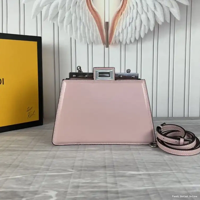 Affordable Mini Cut Bag Fendi Cherry Leather In Calf Peekaboo 0429